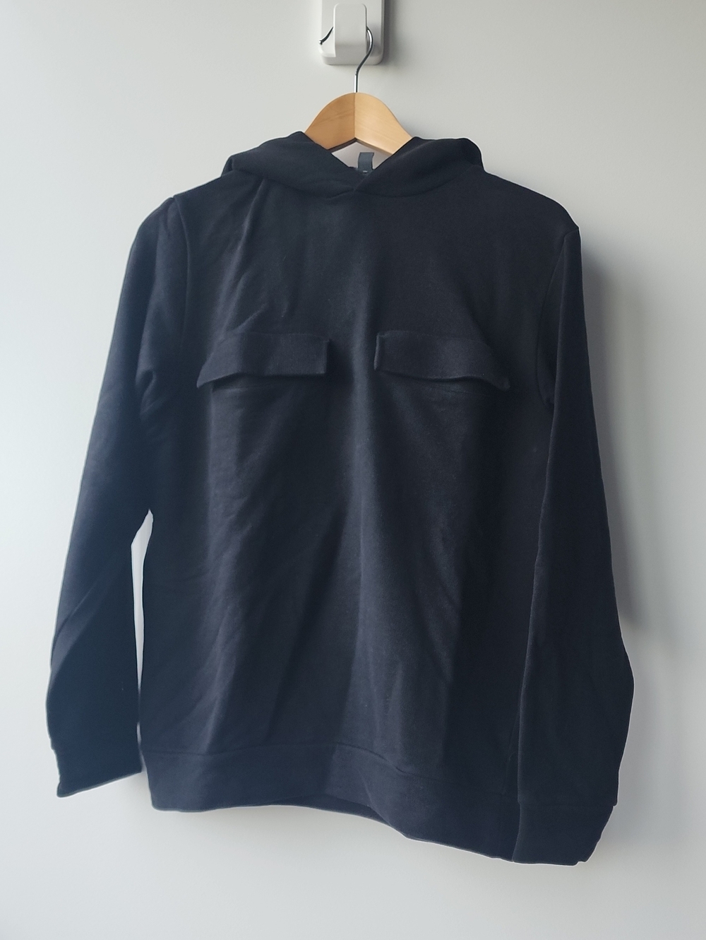 COS Heavy Weight 100% Cotton Double Pocket Hoodie Sweatshirt